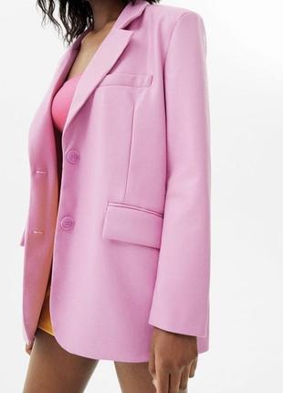 Розовый пиджак bershka, р.s, m, l
