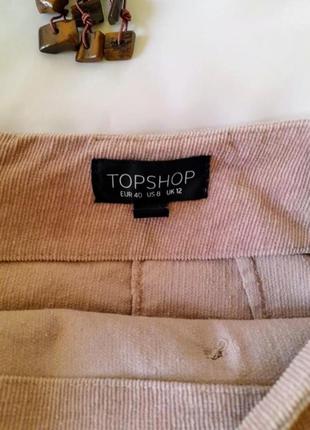 Юбка мини, на запах, пудрового цвета от бренда topshop2 фото