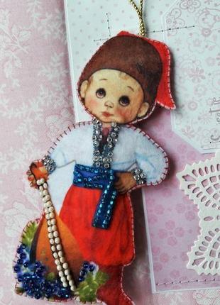 Кукла в национальном костюме, мальчик, украина3 фото