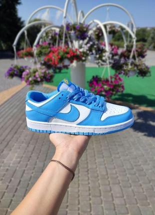 Кросівки nike sb dunk white blue2 фото