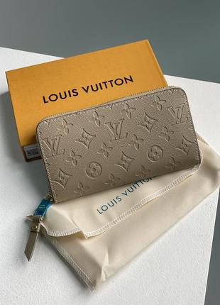 Гаманець louis vuitton zippy vertical wallet beige canvas