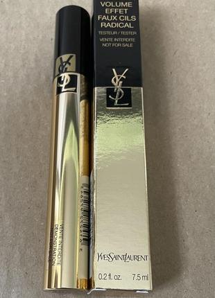 Yves saint laurent mascara volume effet faux cils radical, туш для вій, black over black