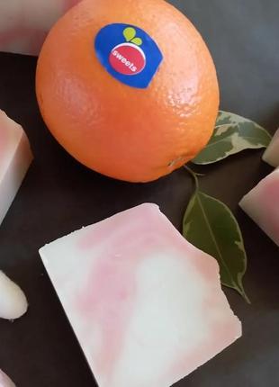 Натуральное мыло с нуля. сладкий апельсин шелковое.2 фото