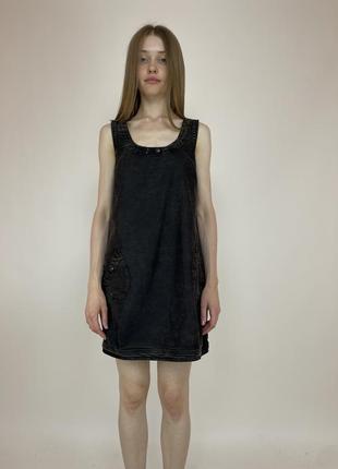 Soyaconcept washed black літня сукня плаття сарафан size s