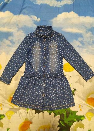 Стильное,джинсовое платье для девочки 7-8 лет-mothercare
