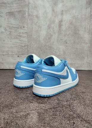 Nike air jordan 1 low blue\white5 фото