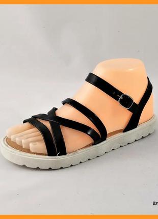 .жеские сандалии черные летние кормлянки (размеры: 41)1 фото