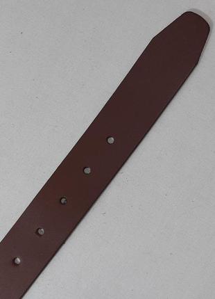 Ремень 01.081.349 (4 x 127 см) кожаный широкий коричневый, mr cayman (украина)3 фото