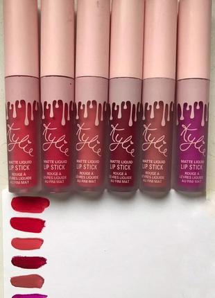 Набір рідких помад matte liquid lipstick kylie birthday editio...