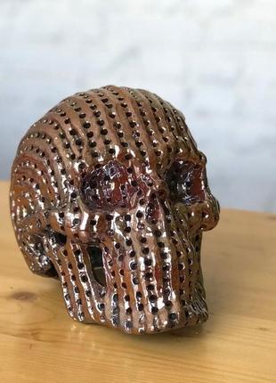 Светильник керамический череп3 фото
