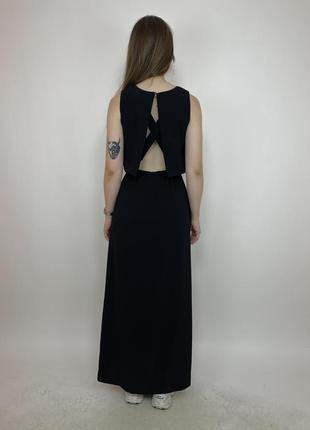 Aspesi maxi dress black womens size 384 фото