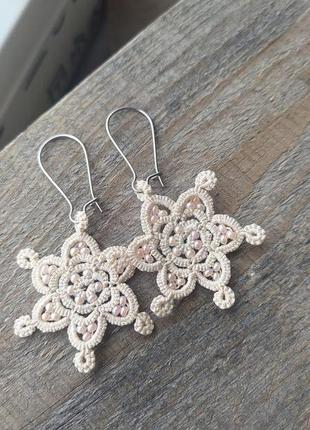 Сережки-сніжинки 2