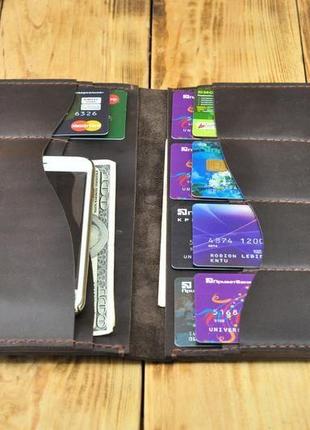 Великий гаманець-тревелер портмоне з натуральної шкіри2 фото