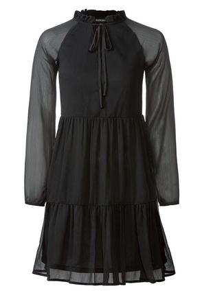 Женское черное шифоновое платье esmara2 фото