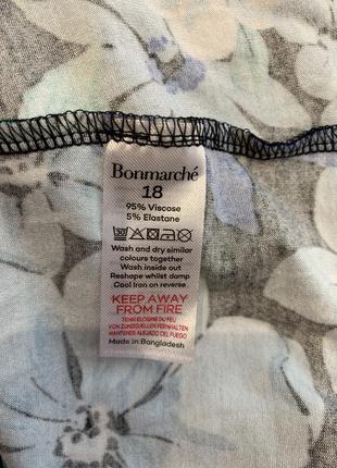 Платье-миди в цветочный принт под пояс под резинку bonmarche 18 xl-xxl5 фото