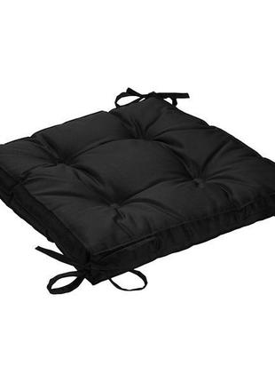 Подушка на стілець dotinem color, чорна, 40х40 см3 фото
