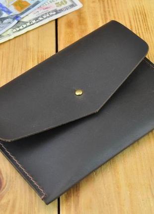 Кожаный чехол (конверт) - необычный портмоне для купюр и кредиток2 фото