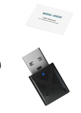 2 в 1 bluetooth v5.0 kn-320 bluetooth адаптер aux/usb bluetooth авто mp3 wav