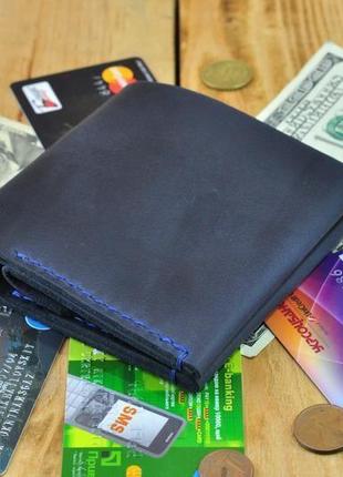 Шкіряний гаманець, цікавого дизайну з маленьким кишенею для мелорчи9 фото