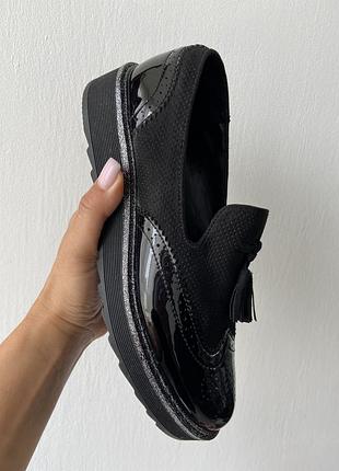 Стильные лаковые лоферы anna field размер 37