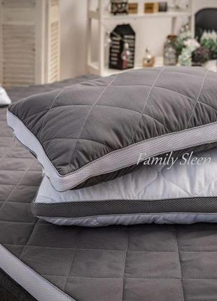 Анатомічна подушка strong sleep 3d collection gray-white 60x40