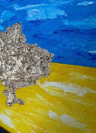 Патріотична картина ручної роботи, "україна", акрил, розмір 40х306 фото