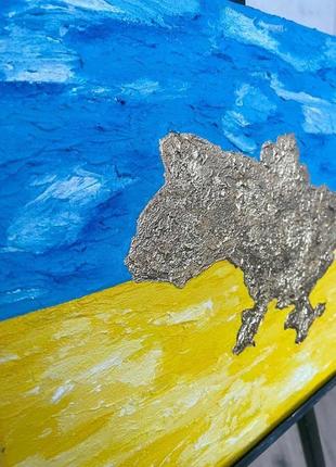 Патріотична картина ручної роботи, "україна", акрил, розмір 40х305 фото