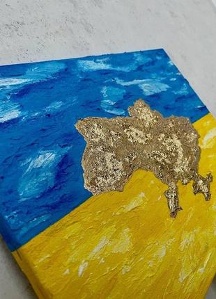 Патріотична картина ручної роботи, "україна", акрил, розмір 40х302 фото