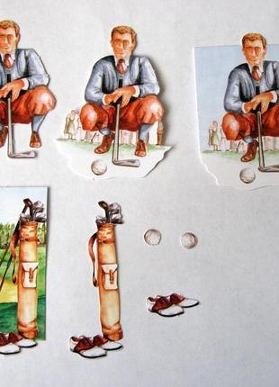 Набір паперових заготовок для листівки "гольф"1 фото