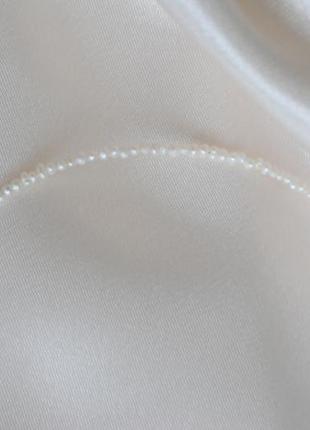 Чокер з бейбі-перлів, міні перли, перлове намисто, перли 2-2.5 мм2 фото