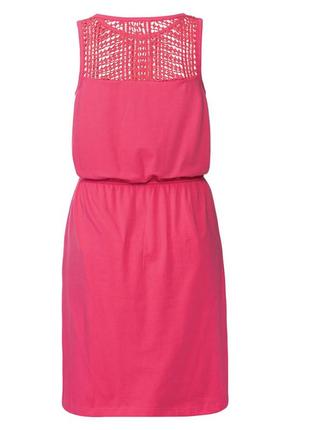 Женское розовое трикотажное платье esmara3 фото