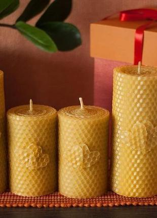 Комплект натуральних свічок з вощини  "для родини"