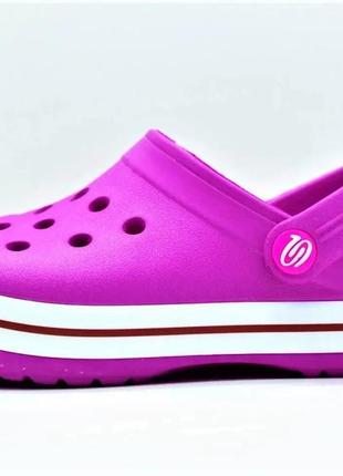 Женские тапочки croc$ розовые кроксы шлепки сланцы (размеры: 41)2 фото