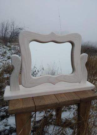 Настольные зеркала ручной работы из дерева.1 фото