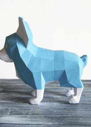 Полигональная скульптура собаки - чихуахуа