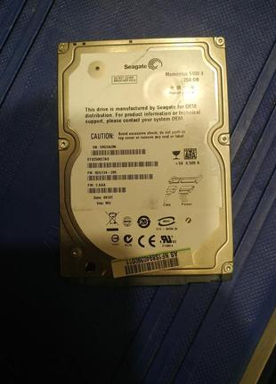 Жорсткий диск б.у. оригінал 250 гб seagate 5400 st9250827as