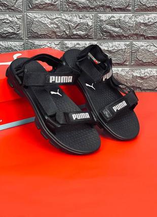 Чоловічі сандалії чорного кольору puma 39-451 фото