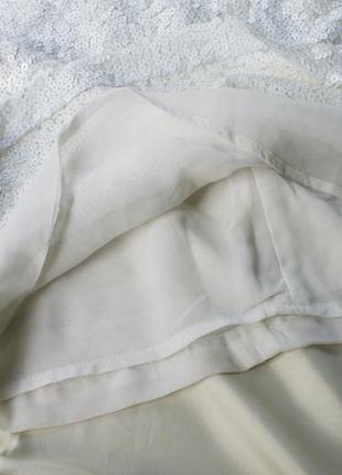 Базова біла блуза паєтки5 фото