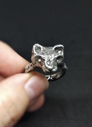 Кольцо wolf, этно, фэнтези, олово, медь, серебро, сплав2 фото