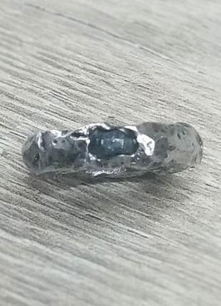 Кільце сапфір, 19.8 розмір, олово, мідь, срібло3 фото