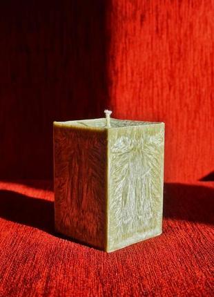 Свічка циліндр і куб з пальмового воску3 фото