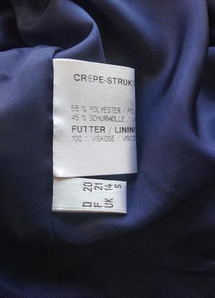 Delmod винтажный базовый шерстяной оверсайз пиджак жакет плащ пальто синий черный s m l9 фото