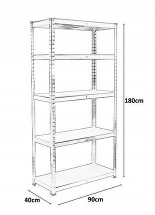 Стелаж 5 полиць стелаж 175 кг/полку стелаж металевий полиці новие6 фото