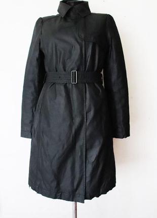 Теплый плащ dkny утепленный искусственным мехом