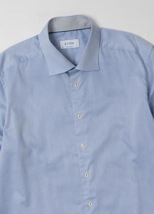 Eton contemporary blue shirt&nbsp;&nbsp;мужская рубашка3 фото