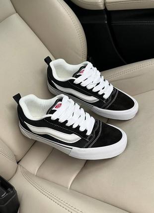 Vans knu skool black white3 фото