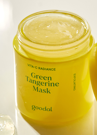 Змивна вітамінна маска goodal green tangerine vita c wash off mask (110 г)3 фото