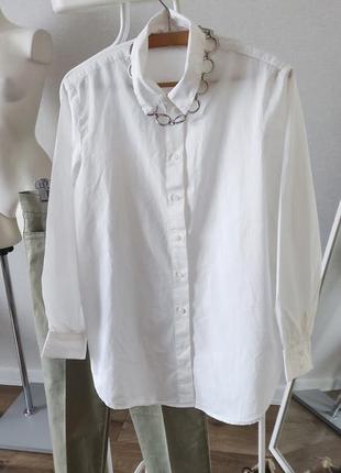 Женская белая рубашка хлопок