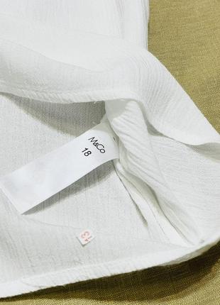 Вышиванка рубашка белоснежная оверсайз от m&amp;co 🌻 размер 18 / наш 52 💥5 фото