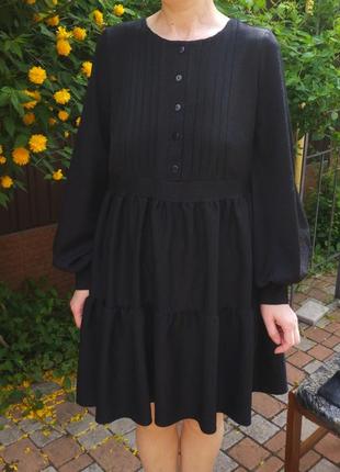 Плаття форма шкільне чорне з воланами1 фото